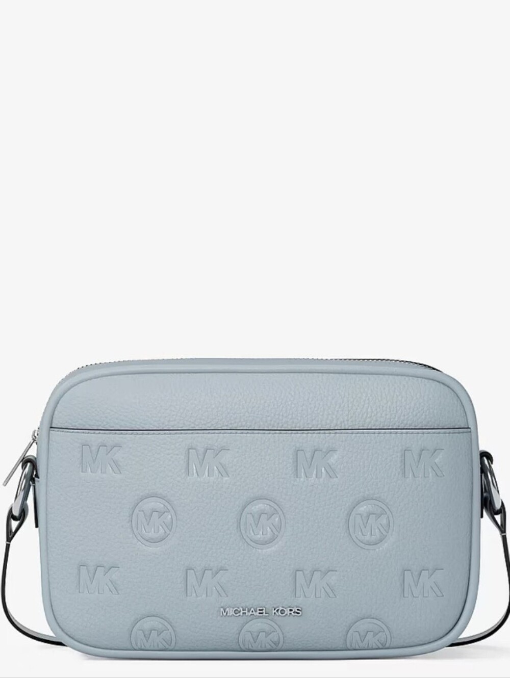 Michael Kors Pink Embossed Large  Leather Camera Crossbody Comes Gift Wrap